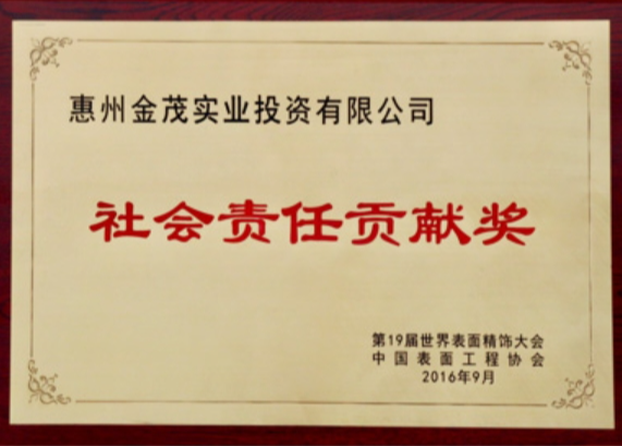 社會責(zé)任貢獻(xiàn)獎(jiǎng)